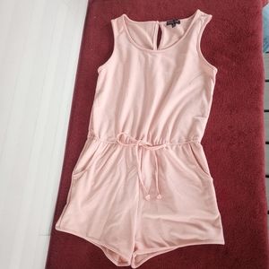 Peachy Girl Romper Size M Pockets Tank Top Stretch